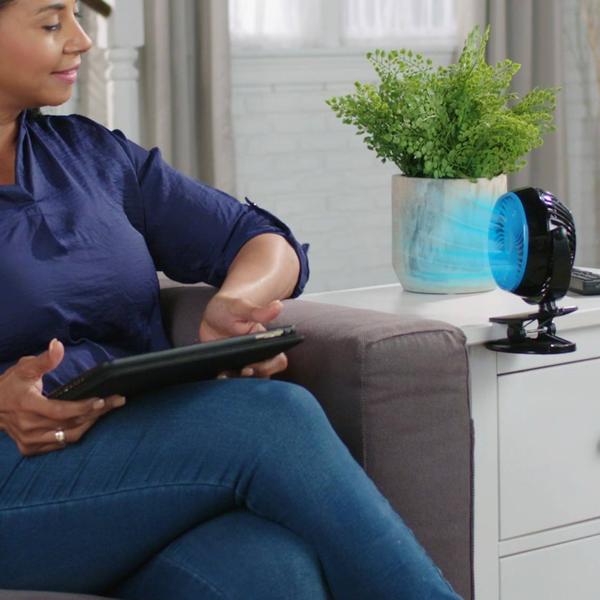 Livington Go Fan mobilní ventilátor na baterii čierny + biely